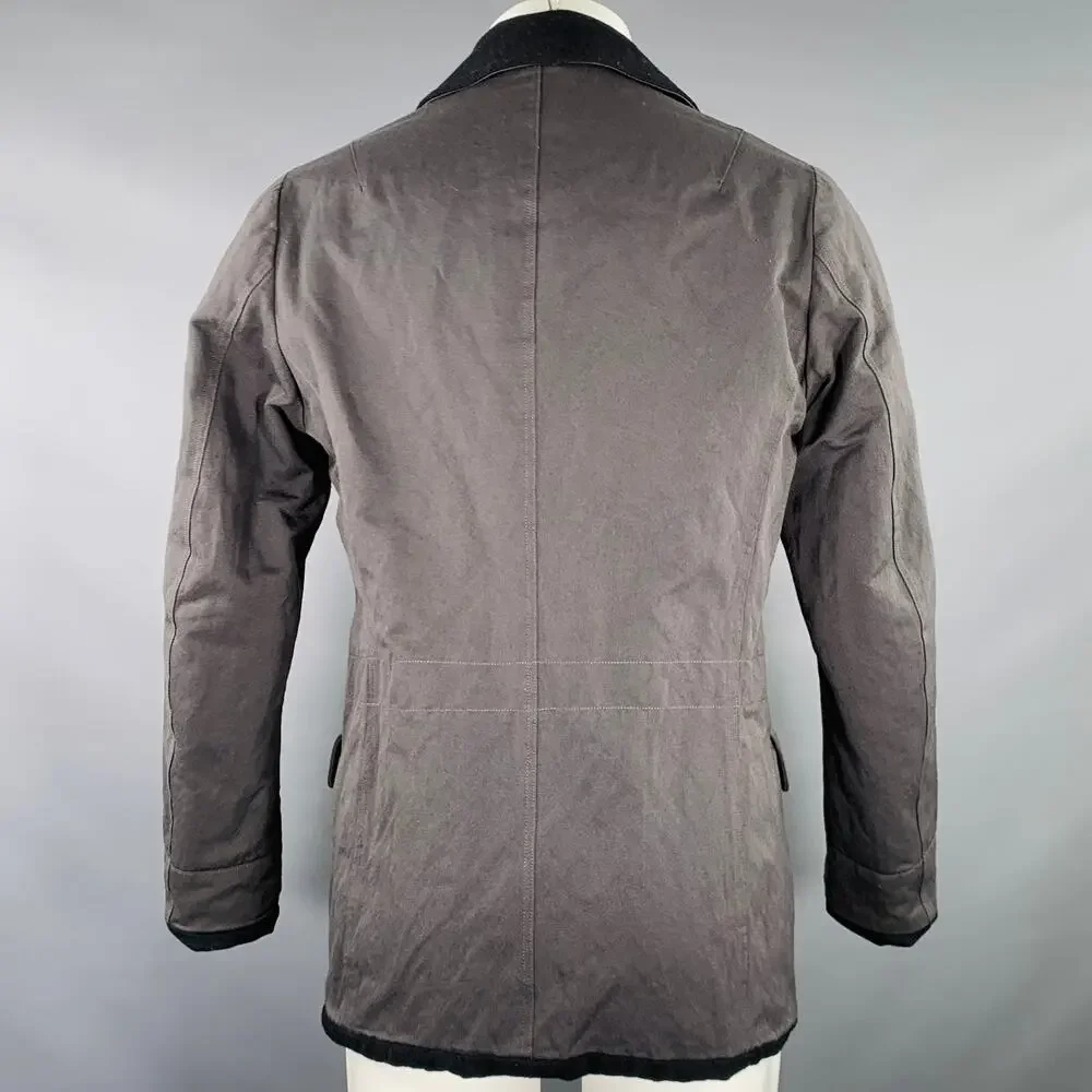 SAGE DE CRET Size M Black Grey Reversible Nylon Blend Jacket